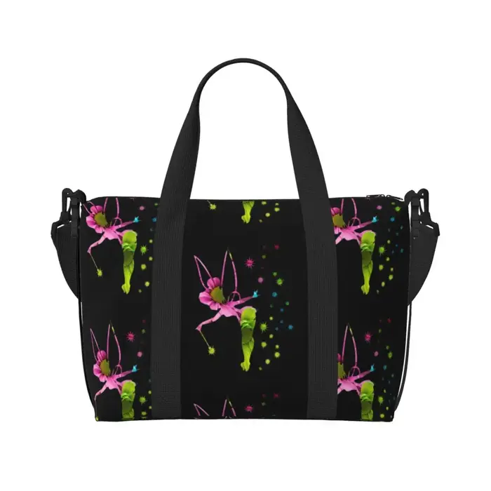 Sac de voyage de plage à fleurs fée clochette