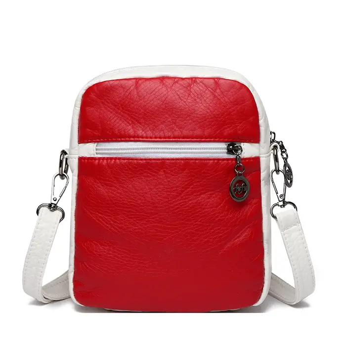 Mini sac à bandoulière en cuir PU souple pour femme