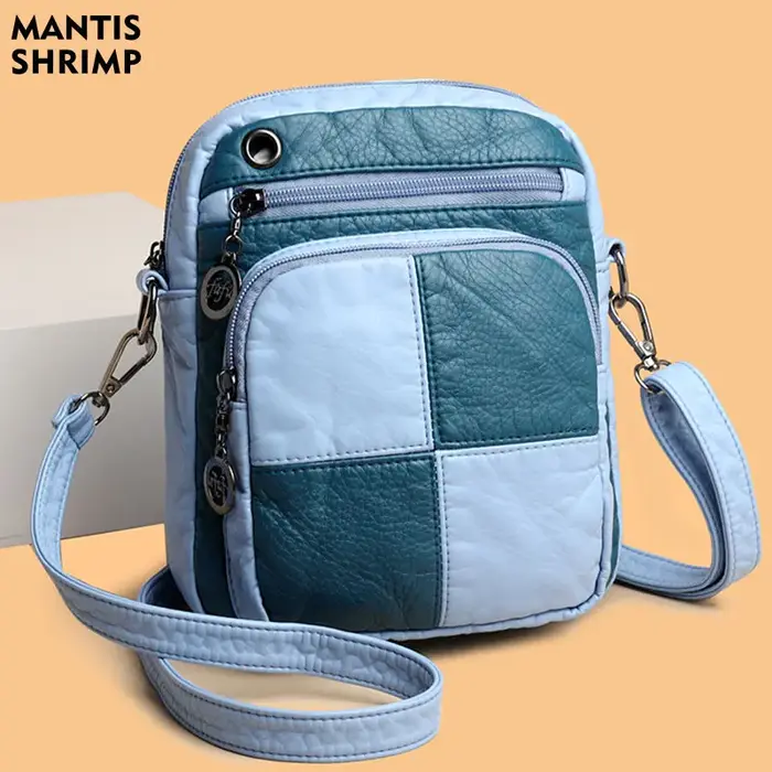 Mini sac à bandoulière en cuir PU souple pour femme