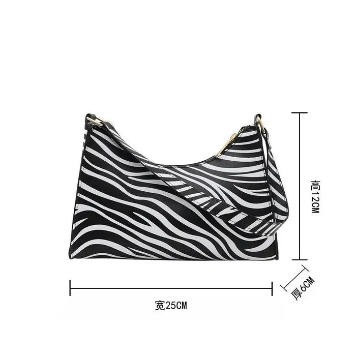 Mode zèbre impression femmes sac à main de luxe PU Simple sous les bras sacs à bandoulière femme conception quotidienne