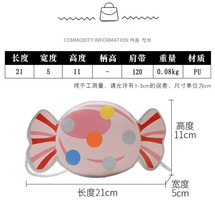 Mini sac à bandoulière pour fille – Sac à main couleur bonbon avec nœud