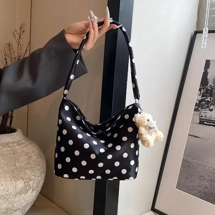 Sac fourre-tout à pois mignon pour femmes
