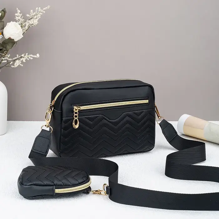 Sac à bandoulière à motif matelassé pour femme