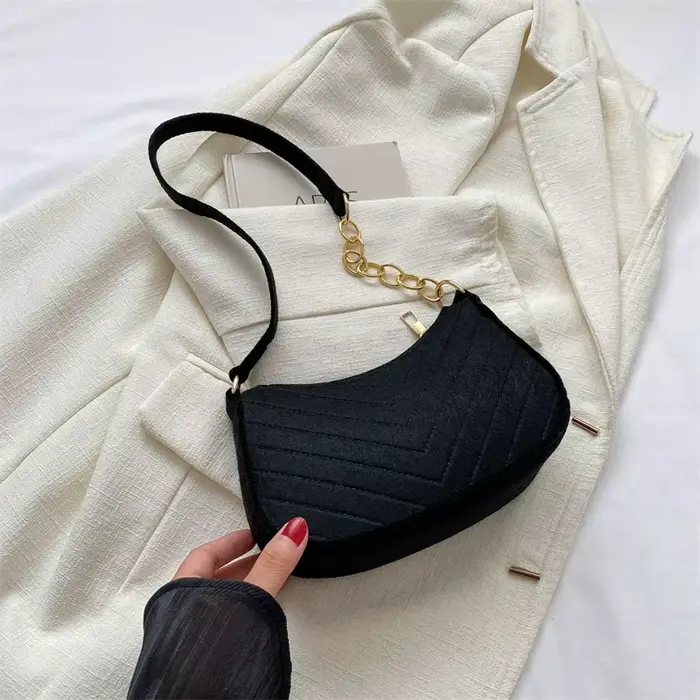 Mini sacs à bandoulière en feutre pour femmes, Design avancé, sacs à main sous les bras, beaux sacs