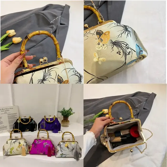 Sac de soirée brodé de luxe pour femmes