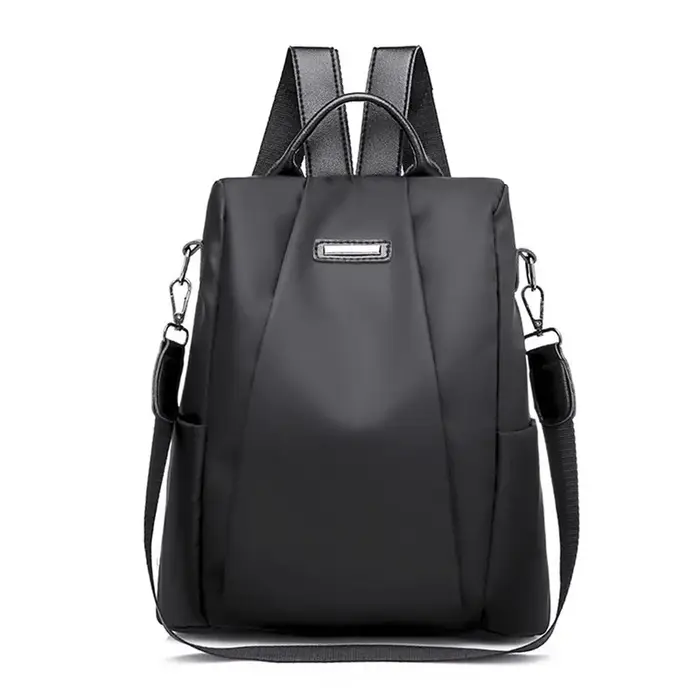 Sac à dos multifonction pour femmes, sac d'école décontracté de couleur unie pour filles, sac à band