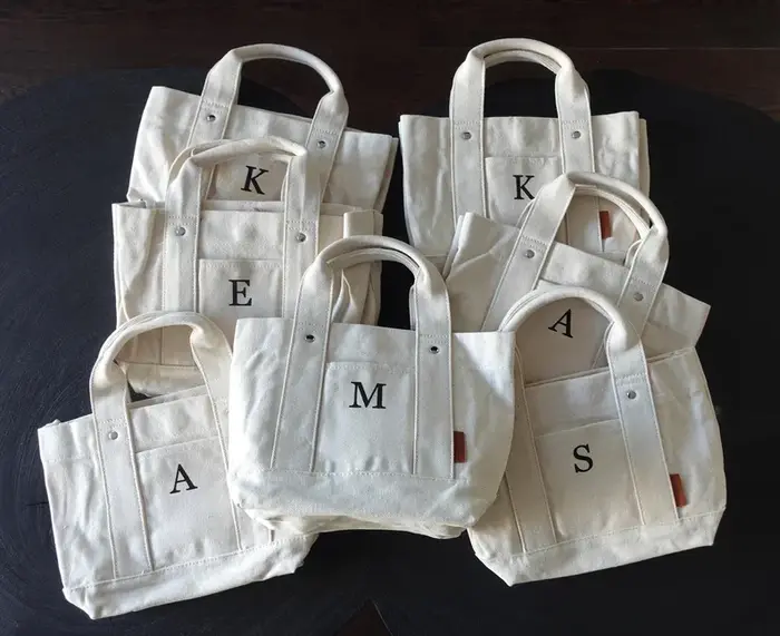 Mini sac fourre-tout bateau en toile personnalisé