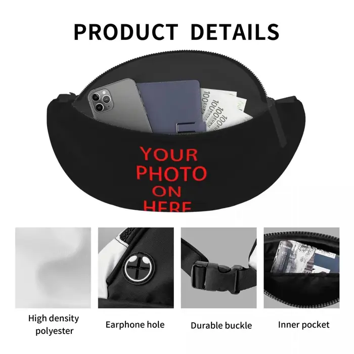 Sac Banane Personnalisé avec Votre Photo pour Homme et Femme