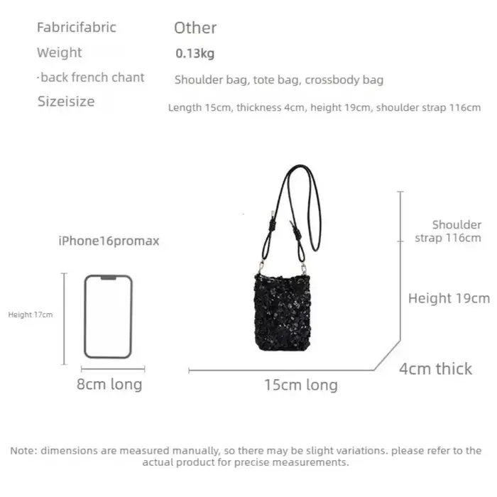 Sacs à main pour femmes à motif de paillettes scintillantes