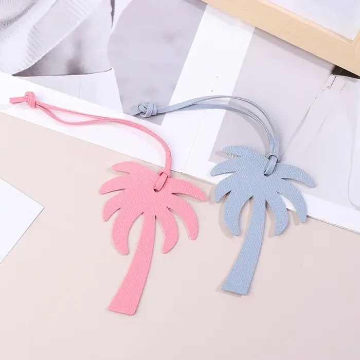 Pendentif de sac en cuir en forme d'arbre de coco