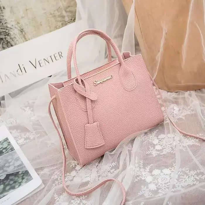 Sac à main minimaliste à motif litchi pour femmes
