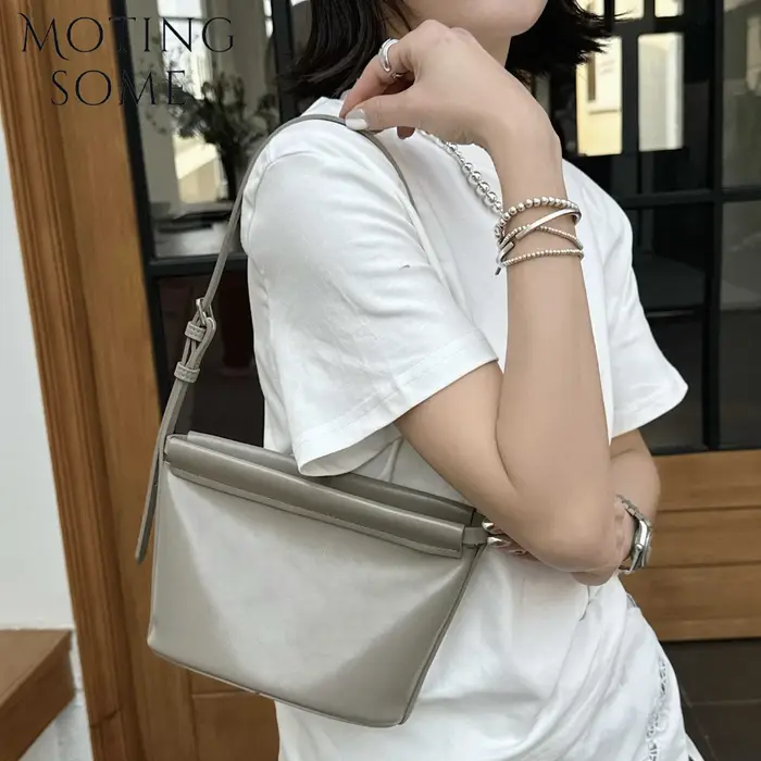 Moingsome Mini sac à main à la mode pour femmes de luxe en cuir véritable bandoulière messager seau fourre-tout décontracté petits sacs