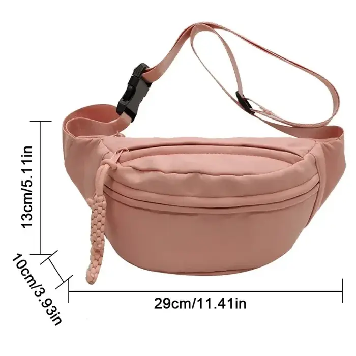 Sac de poitrine demi-lune en toile pour femme