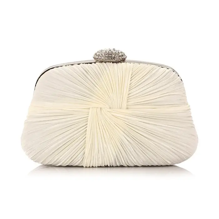 Pochette plissée tissée pour femme – Sac de soirée élégant avec design plissé pour fêtes, banquets e