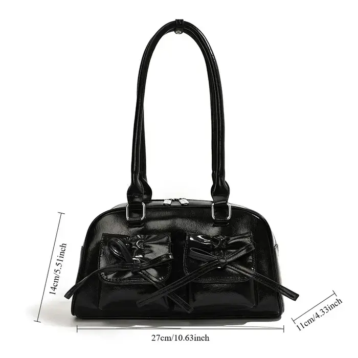 Vintage femmes affaires sacs à bandoulière Simple dames trajet sac fourre-tout en cuir Pu femme sous les bras sac
