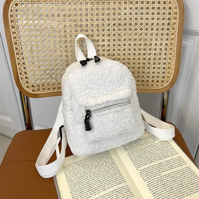 Nouvelle mode femmes Mini sac à dos couleur unie velours côtelé petits sacs à dos Simple décontracté étudiant Bookbags