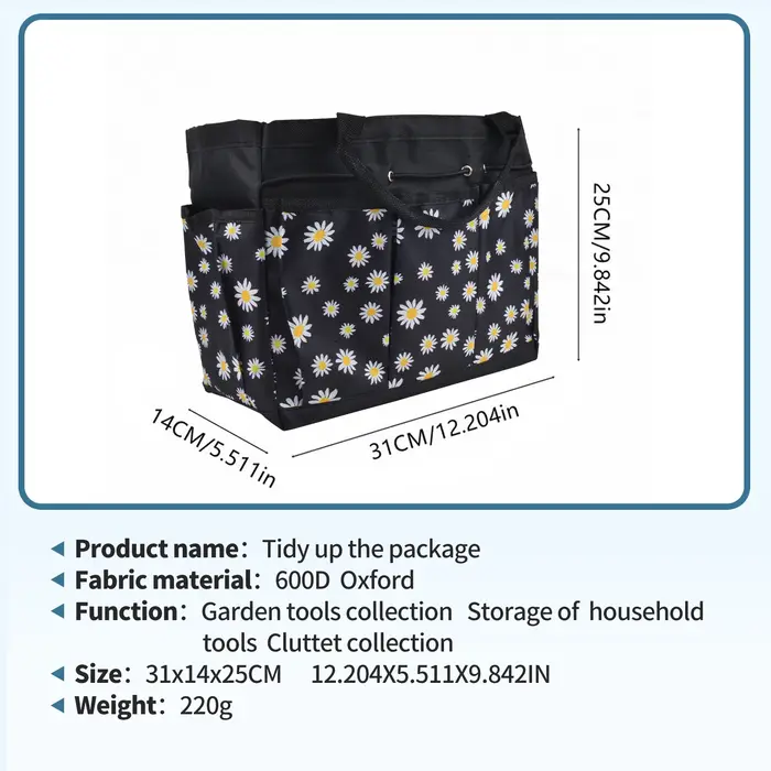 Grand sac fourre-tout de rangement Oxford pour gril