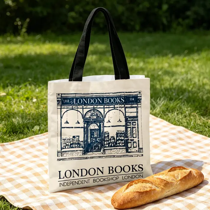Sac fourre-tout chic et décontracté avec imprimé livres de Londres