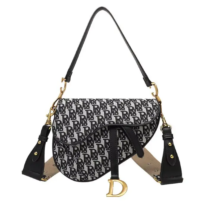 Nouveau Sac Bandoulière Femme 2026 – Sacoche Sous le Bras Tendance Premium Brodé avec Large Sangle É