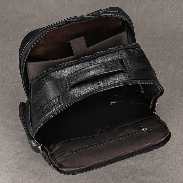 Sac de voyage en cuir double couche pour homme