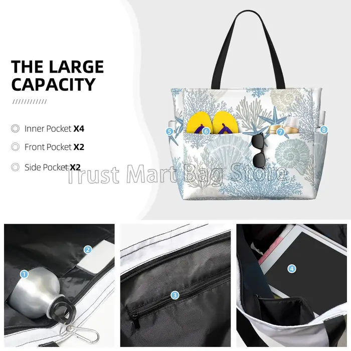 Grand sac de plage étanche pour femme