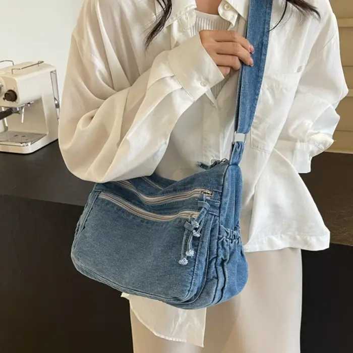 Sac à bandoulière Vintage en Denim pour femmes