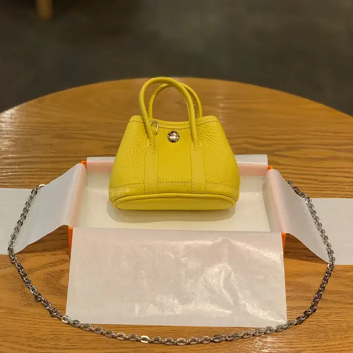 Mini sac de luxe en cuir véritable cousu main avec fil ciré