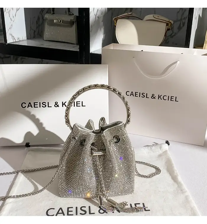 Sac à Main de Luxe avec Strass et Diamants pour Femme