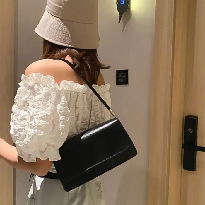 Nouveau sac à bandoulière Simple pour femmes sac à aisselles en cuir PU couleur unie dame sac à main décontracté filles petit sac carré sac bolso mujer