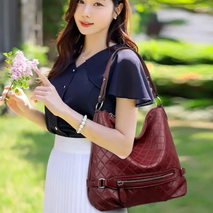 Véritable marque de haute qualité en cuir fourre-tout décontracté sacs à main de luxe femmes
