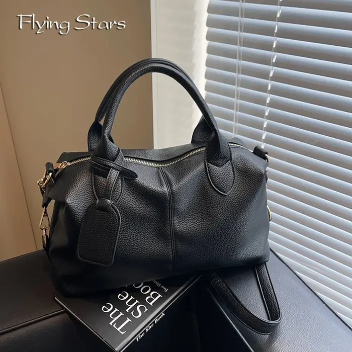 Sac à bandoulière de luxe en cuir souple PU pour femmes