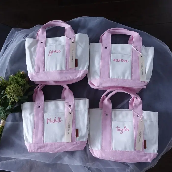Mini sac fourre-tout bateau en toile personnalisé