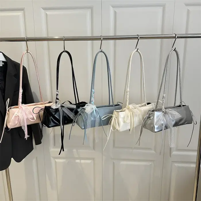 Sac carré français élégant avec nœud coréen