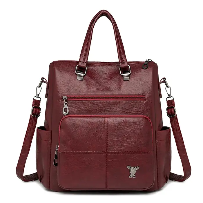 Sac à bandoulière en cuir souple pour femmes, sac à bandoulière multifonctionnel à la mode, sac à ma
