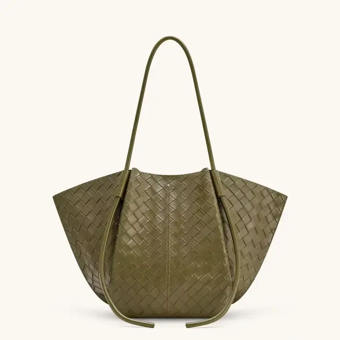 Nouveau sac tissé jwpei version large en daim, sac fourre-tout de grande capacité pour les trajets q