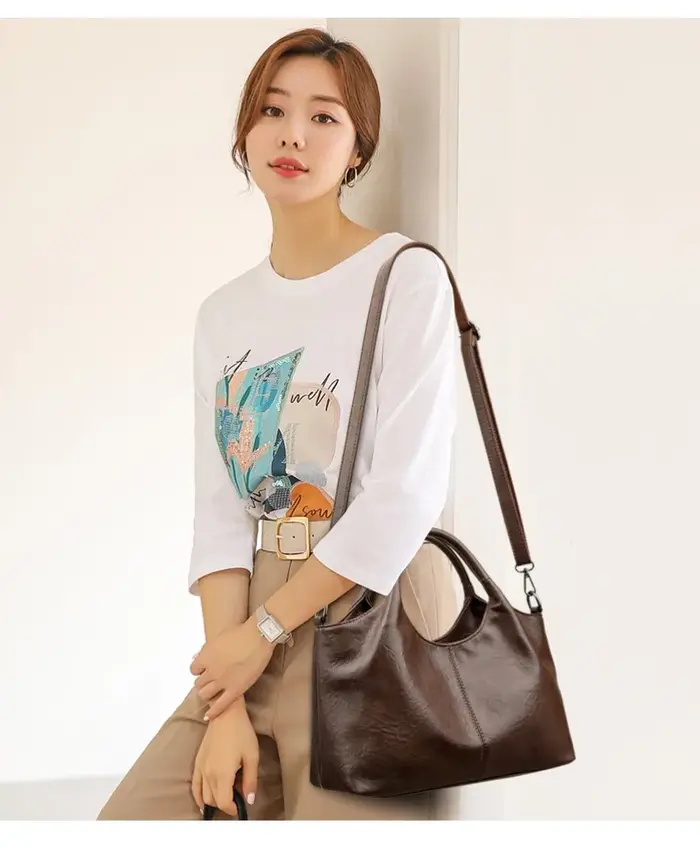 Sac à bandoulière et sac messager pour femme d'âge mûr 2026, petit sac fourre-tout en cuir PU souple