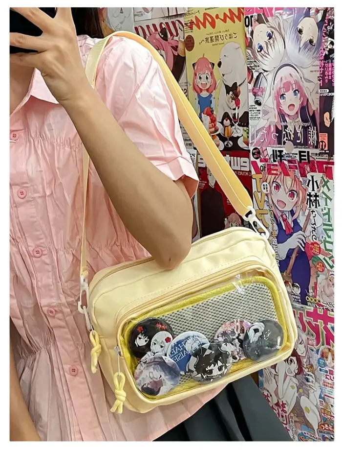 Ita-Sac à Bandoulière en Toile Transparente pour Adolescentes Japonaises