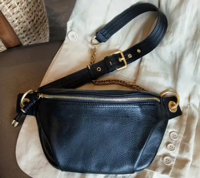 BRIGGS – sac à bandoulière multifonctionnel en cuir véritable gaufré pour femmes, sacoche de poitrine, accessoire féminin à la mode
