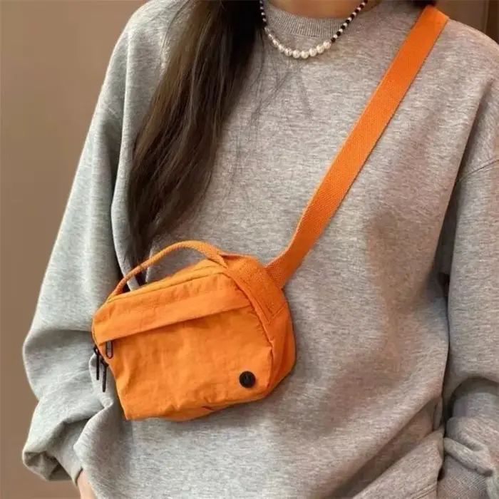 Sac bandoulière carré en toile de nylon coloré, léger et imperméable, pour téléphone portable, nouve