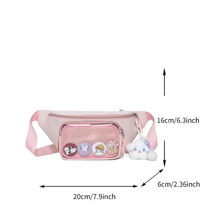 Nouveau mignon Kawaii Ulzzang Ita sac pour filles sport Simple sac à bandoulière pour femmes en plein air cyclisme poitrine sac sac sac à dos décontracté
