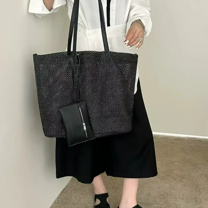Sac à main tissé de grande capacité de style bohème