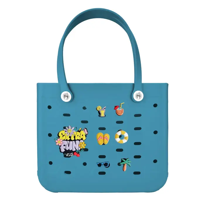 M/L/XL sac de plage mode EVA imperméable en caoutchouc pique-nique panier de rangement voyage Shopping sac à main femmes épaule couleur unie sac fourre-tout