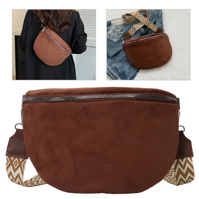 Sac banane en cuir PU pour femme