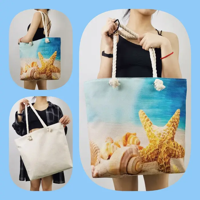 Sac fourre-tout personnalisé avec logo imprimé pour femme