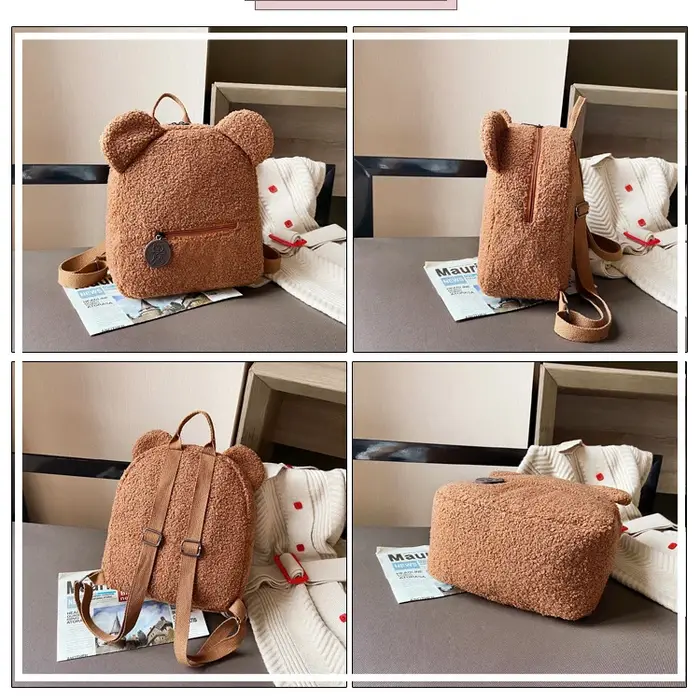 Sac à dos personnalisé à motif d'ours pour femmes et filles