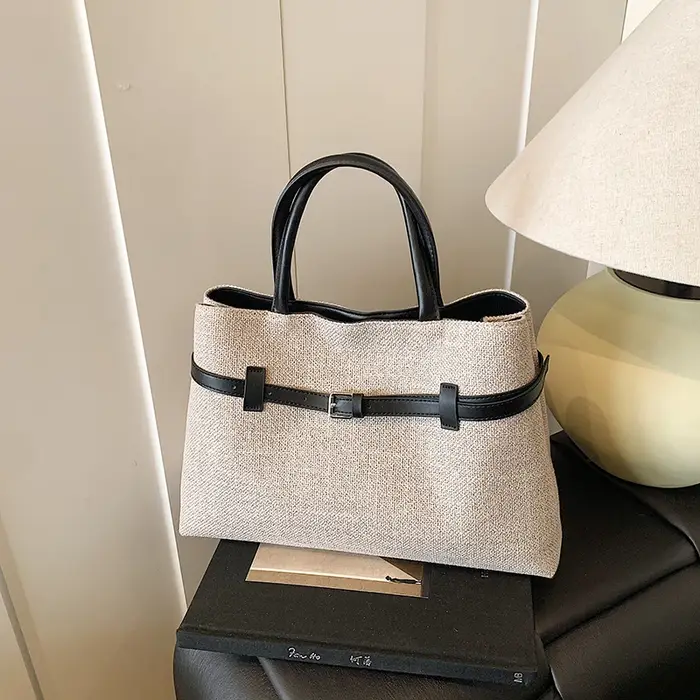 Grand sac à poignée supérieure pour femmes, sac à main de styliste en tissu de luxe, fourre-tout de 