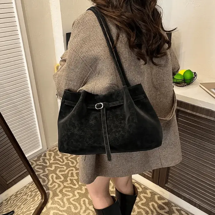 Sac à bandoulière en daim/cuir PU