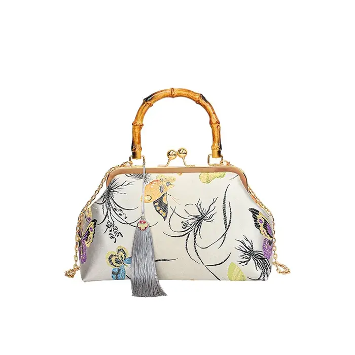 Sac de soirée brodé de luxe pour femmes, sacs à main vintage, sacs de style mariage, conception de g