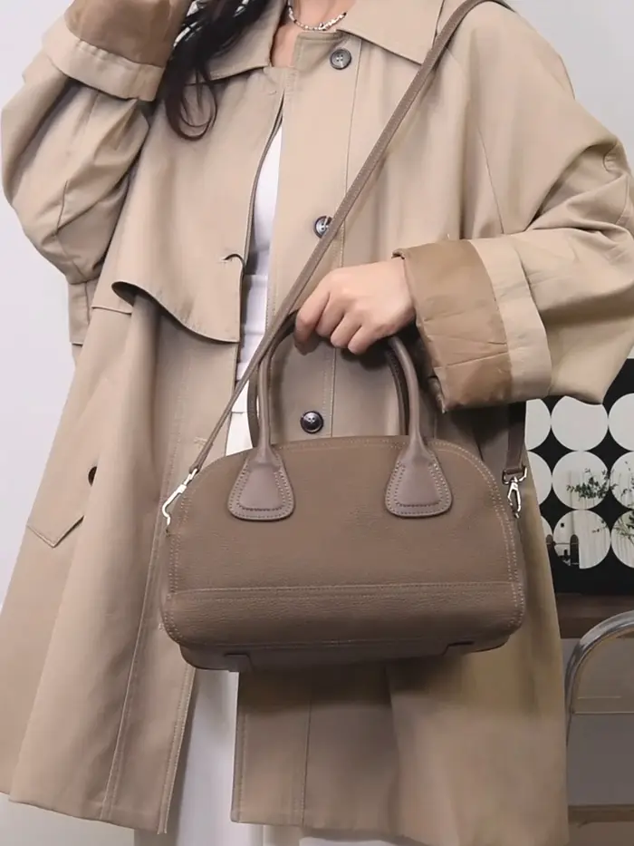 Nouveau sac en cuir de vachette imprimé à la main