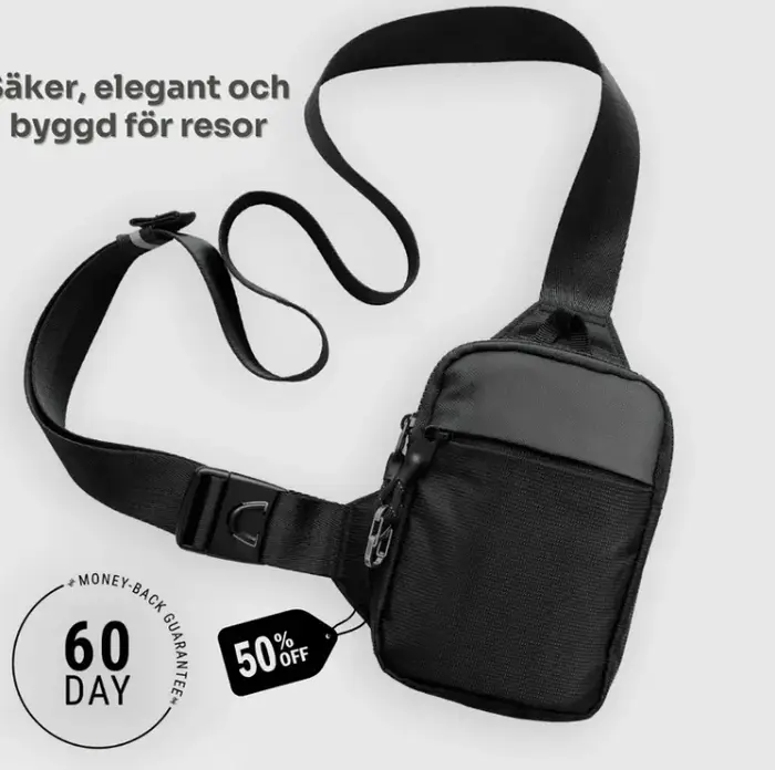 Sac bandoulière mini tendance, nouveau sac antivol en nylon brossé avec boucle antivol dorée pour ho